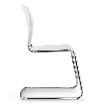Dauphin shape elan stapelbare slede stoel