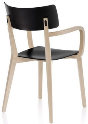 Brunner houten stoel met armleggers due 3808a