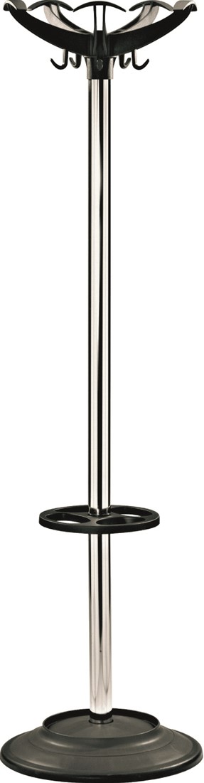 G100-kapstok-voet-en-kroon-kunststof-zwart-buis-chroom