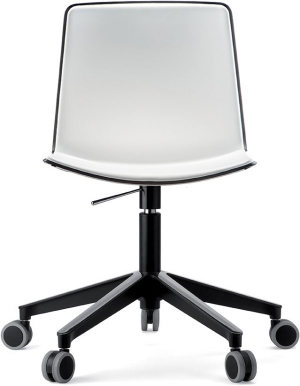 Tweet-891-strak-vormgegeven-moderne-kunststof-bureaustoel-met-2-kleurige-zitschaal