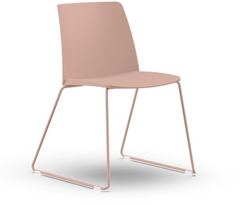 Grazie sl – kunststof stoel met sledefame in kleur van de zitschaal