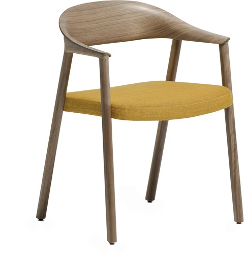 Hera 2865- houten stoel met stoffering