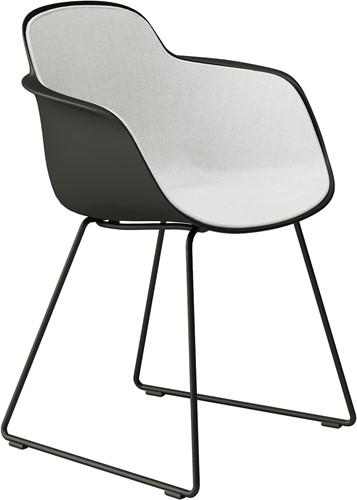 Sicla front schommelstoel – stalen frame, kunstsof kuip, binnenzijde volledig gestoffeerd
