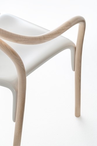 Soul 3745 – houten stoel met kunststof zitting